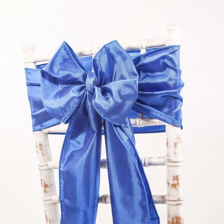 Royal Blue Taffeta Chair Sash