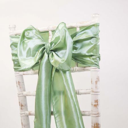 Sage Green Taffeta Chair Sash