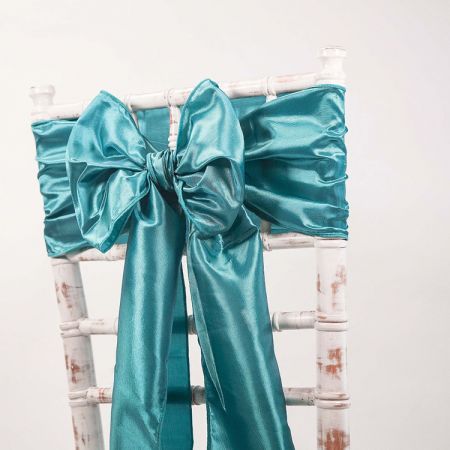 Teal Taffeta Chair Sash