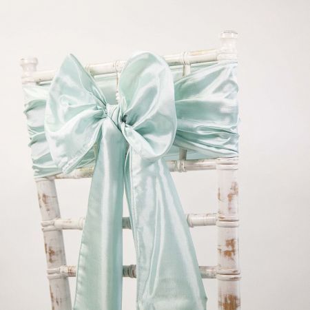 Tiffany Blue Taffeta Chair Sash