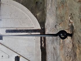 The new latch fitted to the door at the entrance to the tunnel.