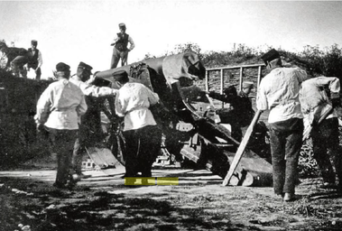 Buddinge Batteri. Armering af batteriet 1. august 1914. Historisk-Topografisk selskab Gladsaxe kommune.