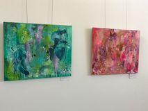 Acryl malerier af Pia Teglgaard 