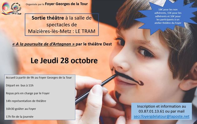 Sortie théâtre pendant les vacances de la Toussaint