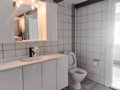 toilet og håndvask