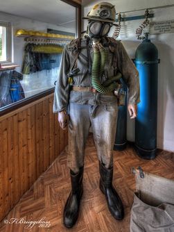 Bergmann in voller Ausrüstung