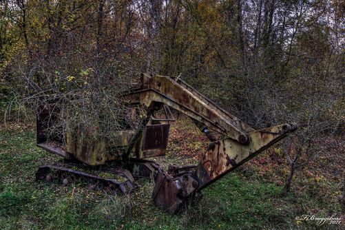 Kleiner Bagger in freier Wildbahn