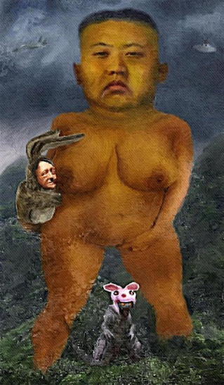 Kim Jong-un and Godzilla