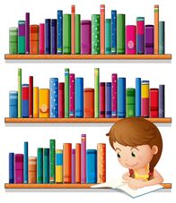 illustration showing a child learning a foreign language