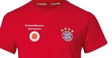 Beispiel des Layouts eines T-Shirts