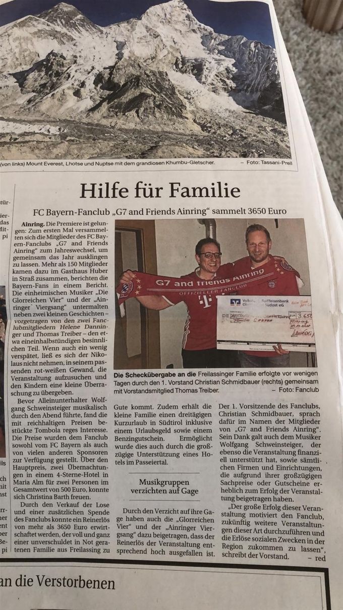 Freilassinger Anzeiger / Reichenhaller Tagblatt vom 12.01.2019