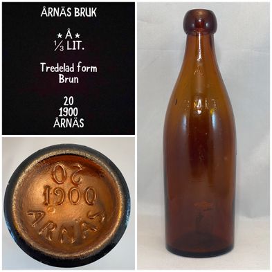 Årnäs-1900-20-Knoppflaska-knoppölflaska-knoppölsflaska