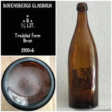Knoppflaska ⅔ LIT. 1900+6 borensberg