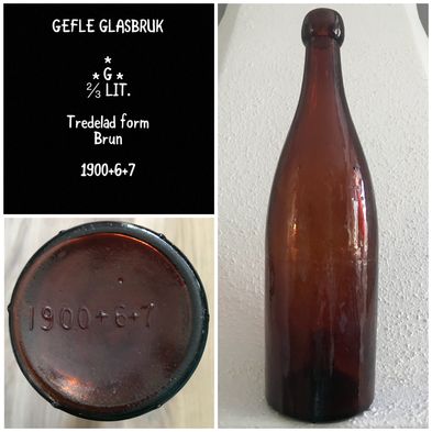 Gefle-glasbruk-knoppöl-knoppflaska-koppölsflaska-knoppölflaska