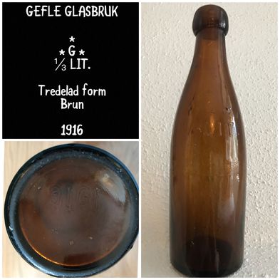 Gefle-glasbruk-knoppöl-knoppflaska-koppölsflaska-knoppölflaska