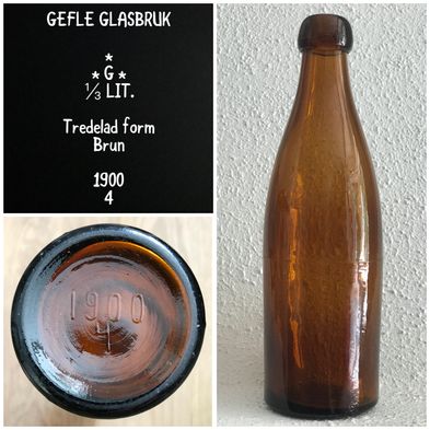 Gefle-glasbruk-knoppöl-knoppflaska-koppölsflaska-knoppölflaska