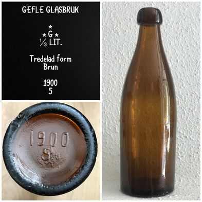Gefle-glasbruk-knoppöl-knoppflaska-koppölsflaska-knoppölflaska