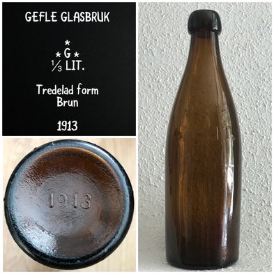 Gefle-glasbruk-knoppöl-knoppflaska-koppölsflaska-knoppölflaska