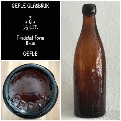 Gefle-glasbruk-knoppöl-knoppflaska-koppölsflaska-knoppölflaska