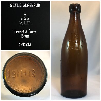 Gefle-glasbruk-knoppöl-knoppflaska-koppölsflaska-knoppölflaska