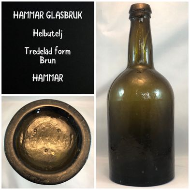 Hammar-glasbruk-Helflaska-Porterflaska-engelsk-modell-porter-rökgaspun