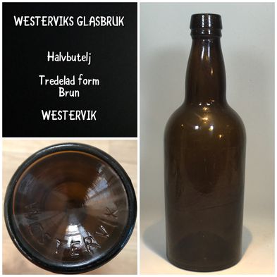 Westervik-Porterflaska-halvbutelj-brun-regalin-för-tråd