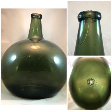 ballongflaska-puntelmärke-lökflaska-1800-tal-gammal-flaska