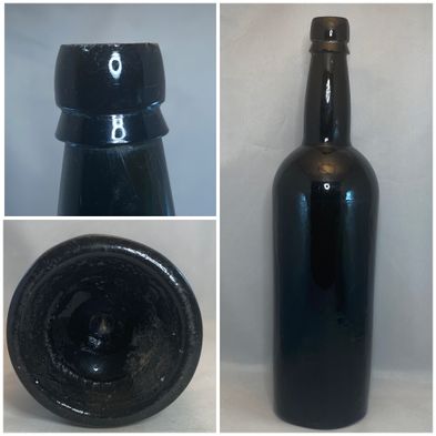 gammal-portvinsflaska-brun-hög-puntelmärke