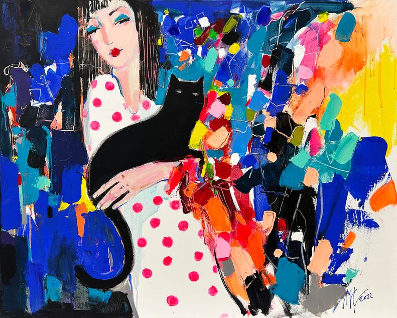 THE GIRL WITH THE BLACK CAT