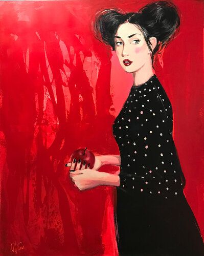 WOMAN WITH APPLE