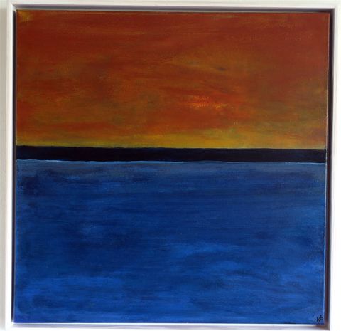 "Linjen", 2015, akryl, 50 x 50, 1.500 kr.