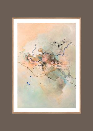 Kunstplakat Con Amore 2 med hvid kant