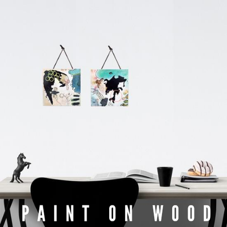 paint on wood kunst på træ