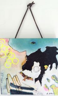 Paint On Wood med lædersnøreophæng