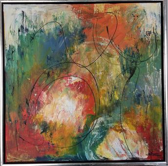 Balletten 1a2 60x60 i sølvramme