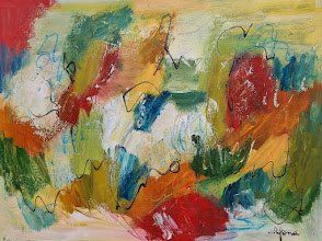 The girl vith the big hear 60x80 i ramme