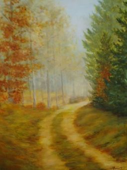 Skoven efterår 80x60 cm  -Privat eje