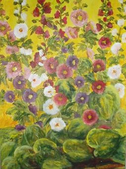 Stokroser 60x50 cm - Solgt