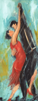 Tango 60x24 i sølvramme - solgt