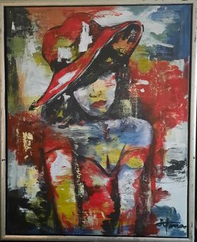 The angle girls 50x40 cm i sølvramme - solgt