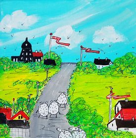321. Får på tur i byen