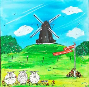 335. Vennebjerg får og mølle