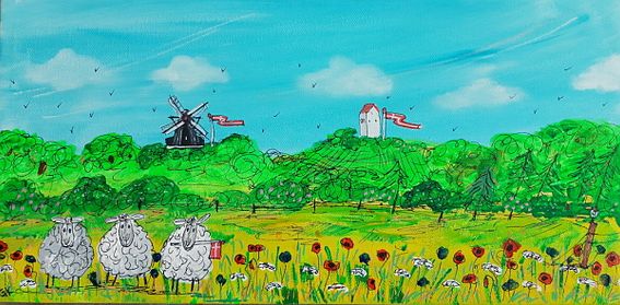 348. Tre får ved Vennebjerg
