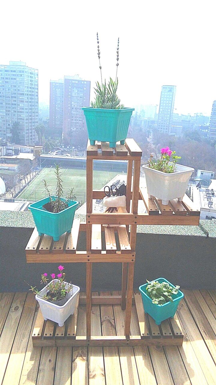 (Cod. PM6R) PORTA MACETEROS (incluye 5 Macetas + 5 Plantas a tu elección + kit Jardinería) Despacho incluido por solo $60mil.(Medidas 92cm de alto x 70cm de ancho)Contacto: +56999390065