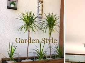 (Cod. SA5D) Hermoso Separador de ambientes (color Roble o Negro), incluye 5 Dracenas piedras decorativas y faroles solares para iluminar de noche, medidas 140cm de ancho x 40cm de profundidad y 150cm app de altura. Despacho y instalación GRATIS dentro de RM. Valor $150mil. Contacto +56999390065