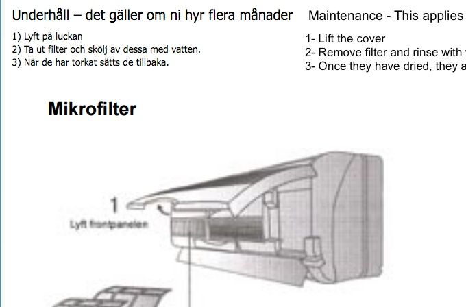 Clear / Rensa Filter