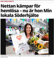 Nettan kämpar för hemlösa