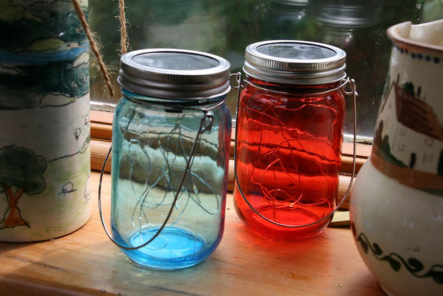 the garden lanterns for Sam and Lucy