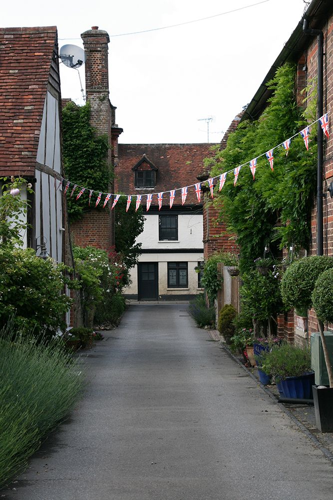 and in Mill Street they still had their VE day flags flying.