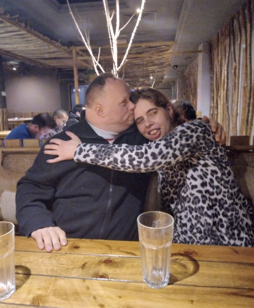 ...and a nice hug with boyfriend number 1 in the Chinese restaurant!